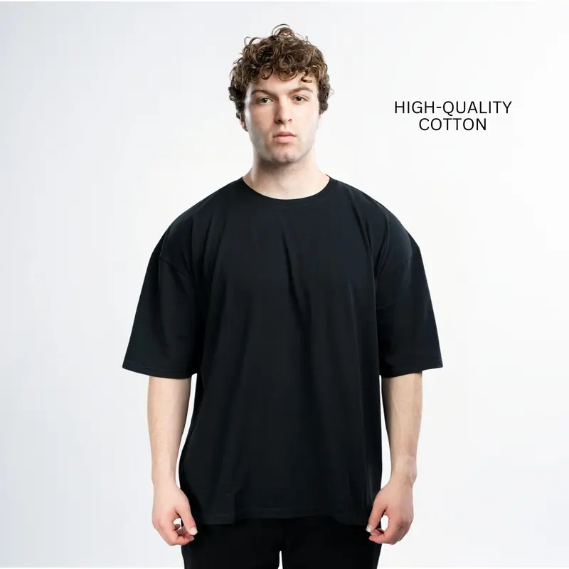 EKKO Blank Acid Wash 100% Cotton Oversized T-Shirt | High-Quality Cotton Made in Bangladesh | Men’s Top
