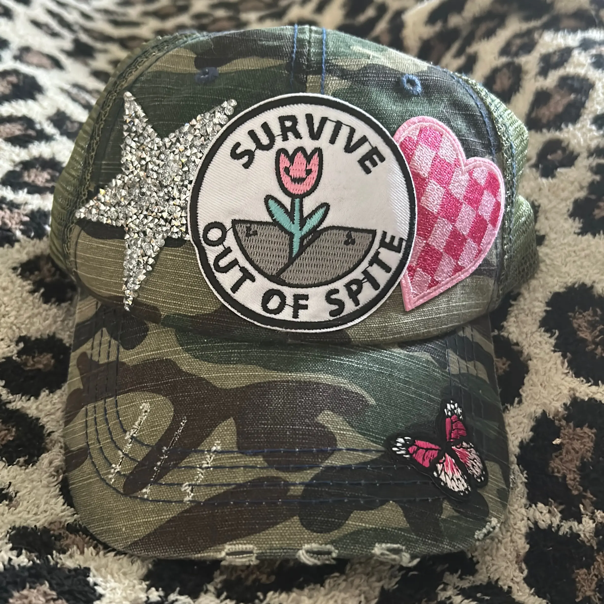 Custom Camo Cap - Survive Out of Spite Design