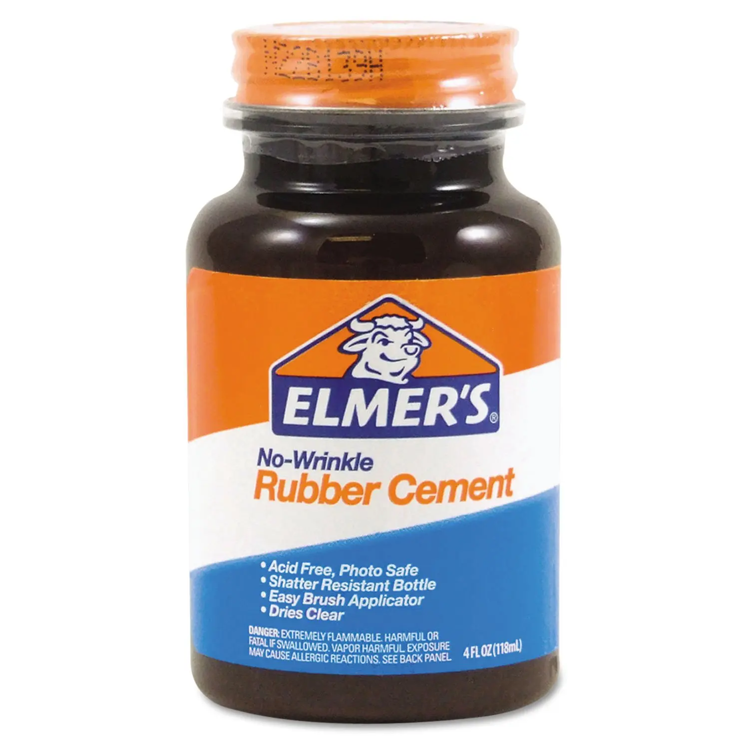 Elmer's Rubber Cement with Brush, No-Wrinkle Formula, Clean Removal, Easy Cleanup, Versatile Use for Arts and Crafts (Office Stationery Adhesive)