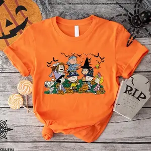 Youth Adult Cute Halloween Shirt, Spooky Halloween Movie Characters Shirt, Retro Halloween Shirts, Cartoon Lovers Gift, Vintage Cartoon Fall Shirt