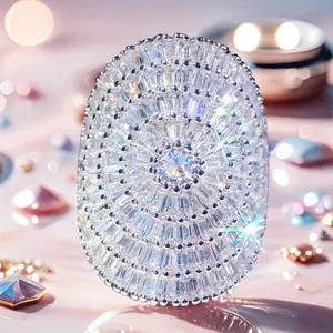 Sparkling Zirconia Halo Ring Luxury Wedding Band Jewelry Chocker Statement Ring Gift Wedding Engagement Promise Bride Eternity Ring Anniversary Ring Birthstone Ring Ladies Romantic Holiday Gift non traditional engagement ring