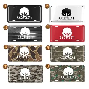 Cotton Camo License Plate Collection, bubba truck, truck license plate, Car Accessory, 12" x 6", 100% Aluminum, Includes 4 Pre-Drilled Holes, Assembled in the USA