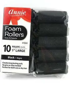 Annie Foam Rollers 10pcs - 1in Dia
