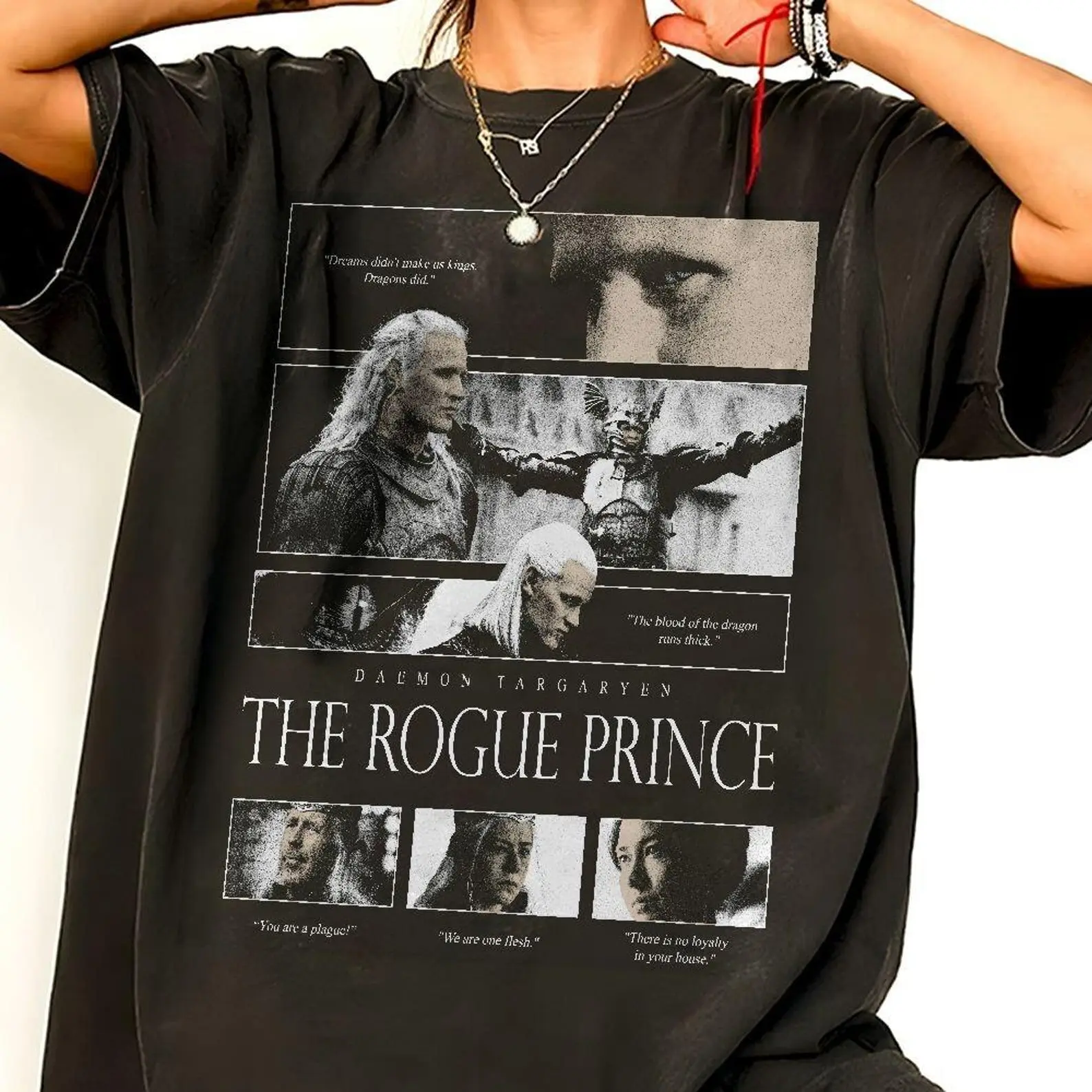 Daemon Targaryen The Rouge Prince House Of The Dragon Vintage Shirt, Vintage Movie Dragon Stone Shirt, Fantasy Movie Tee, Gift For Fans