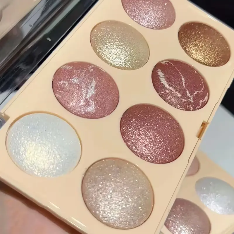 8-Shade Baked Powder Eyeshadow Palette | Diamond Shimmer, Waterproof, All-Occasion Wear! The ultimate holiday gift for glam lovers! Warm brown-black tones, endlessly versatile!
