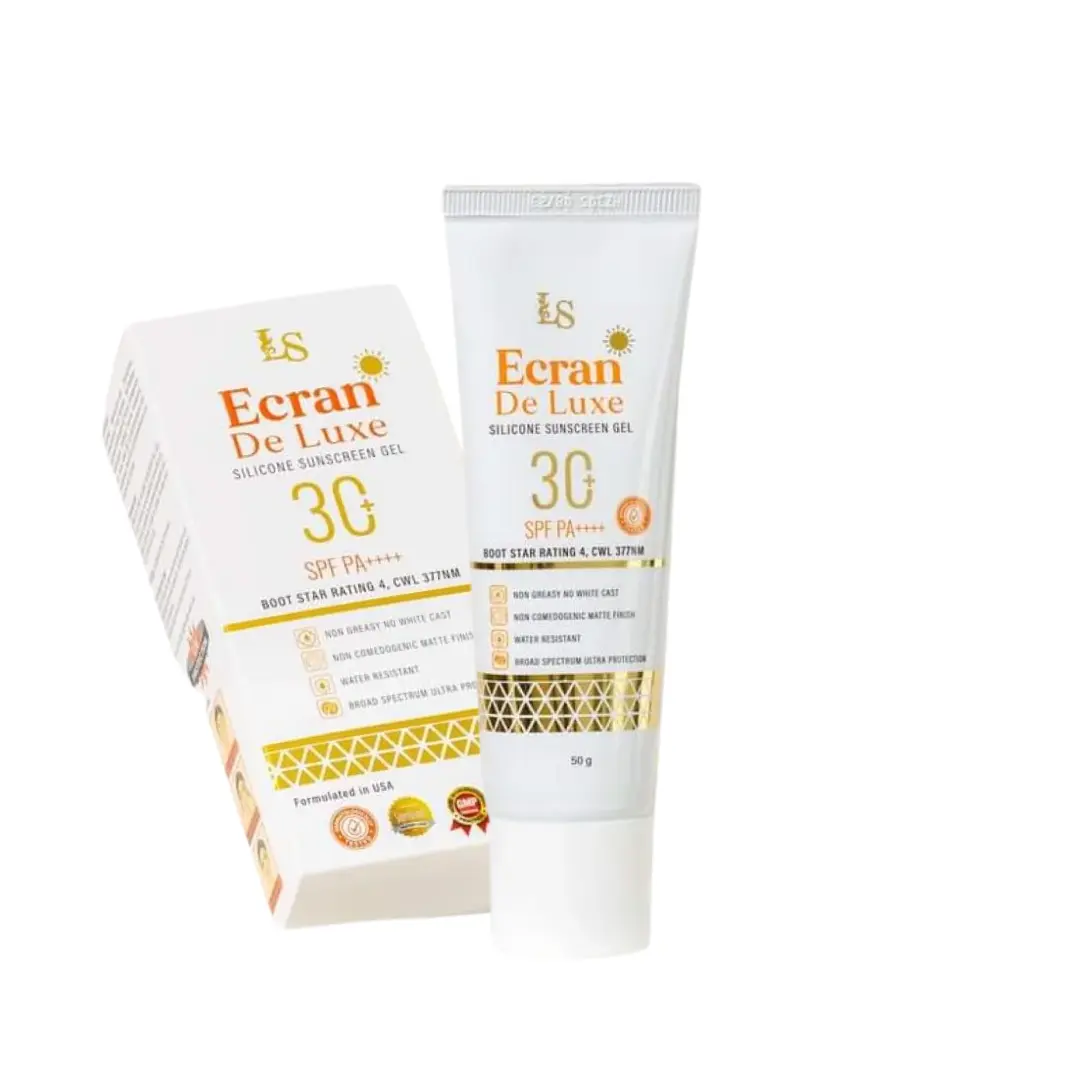 Luxe Skin Ecran De Luxe Silicone Sunscreen Gel SPF 30 PA++++ | Lightweight Daily Use | 50g