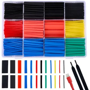 Heat Shrink Tubing Kit - 850 Pcs 2:1 Ratio Waterproof Insulation Sleeves with Storage Case Colored Adhesive Lined Tubes for Home Repairs Electronics DIY Projects