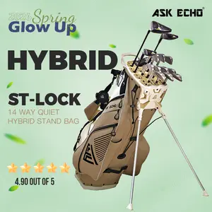 Ask Echo Golf 2025 ST-LOCK Mecha 14 Way Dividers Soundless Stand Bag / Toasted Almond