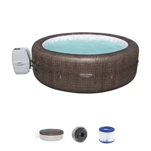 Bestway SaluSpa St Moritz AirJet Inflatable Hot Tub, Brown