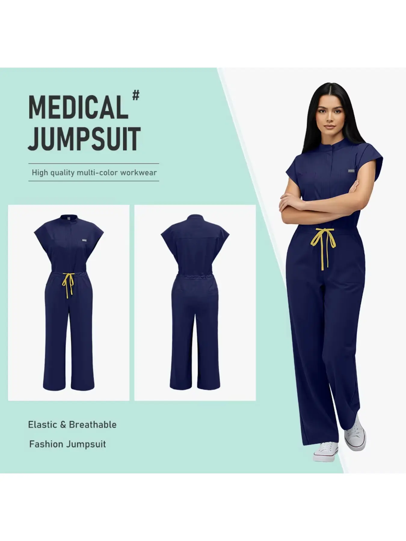 Oral Care Scrubs Hospital Uniform Nursing Uniforms Women's Nursing Jumpsuit Breathable Clinic Care Nurse Workwear Salon Uniform Scrub Jumpsuits