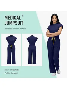 Oral Care Scrubs Hospital Uniform Women's Nursing Jumpsuit Breathable Clinic Care Nurse Work Wear Salon Uniform Scrub Jumpsuits