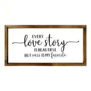 Framed Wooden Wall Art, Inspiring Quote Design, Quote Prints for Home & Office Decoration, Perfect Gift Idea for Loved Ones, Size 8x16 Inch (20x40 Cm), Modern Home Decoration