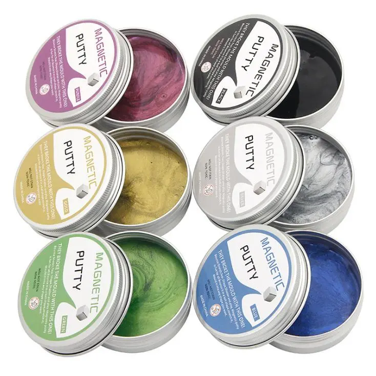 MAGNETIC PUTTYP Magnetic Clay Creative Decompression Toy 6 Colors Resin 7x2.5cm Interactive Toys for Elderly Above 61