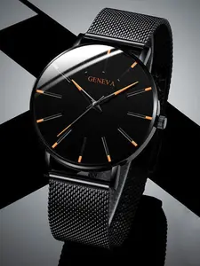 Fashionable, trendy, personalized men's watch, men's watch, quartz watch, mesh strap style