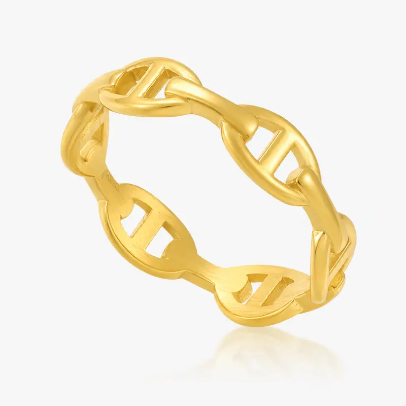EVRY JEWELS Gold or Silver Plated Women's Hypoallergenic Dolce Ring