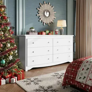 WLIVE Wooden Dresser Chest of Drawers for Bedroom, Modern Dresser Closet Storage Organizer for Living Room Hallway