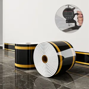 1 roll, 197 inches x 3.94 inches, large thickened version, European-style marble tile panel wallpaper, self-adhesive PVC faux brick, peel and stick, DIY removable with no residue, waterproof, wear-resistant, long-lasting, Marble Pattern Wallpaper