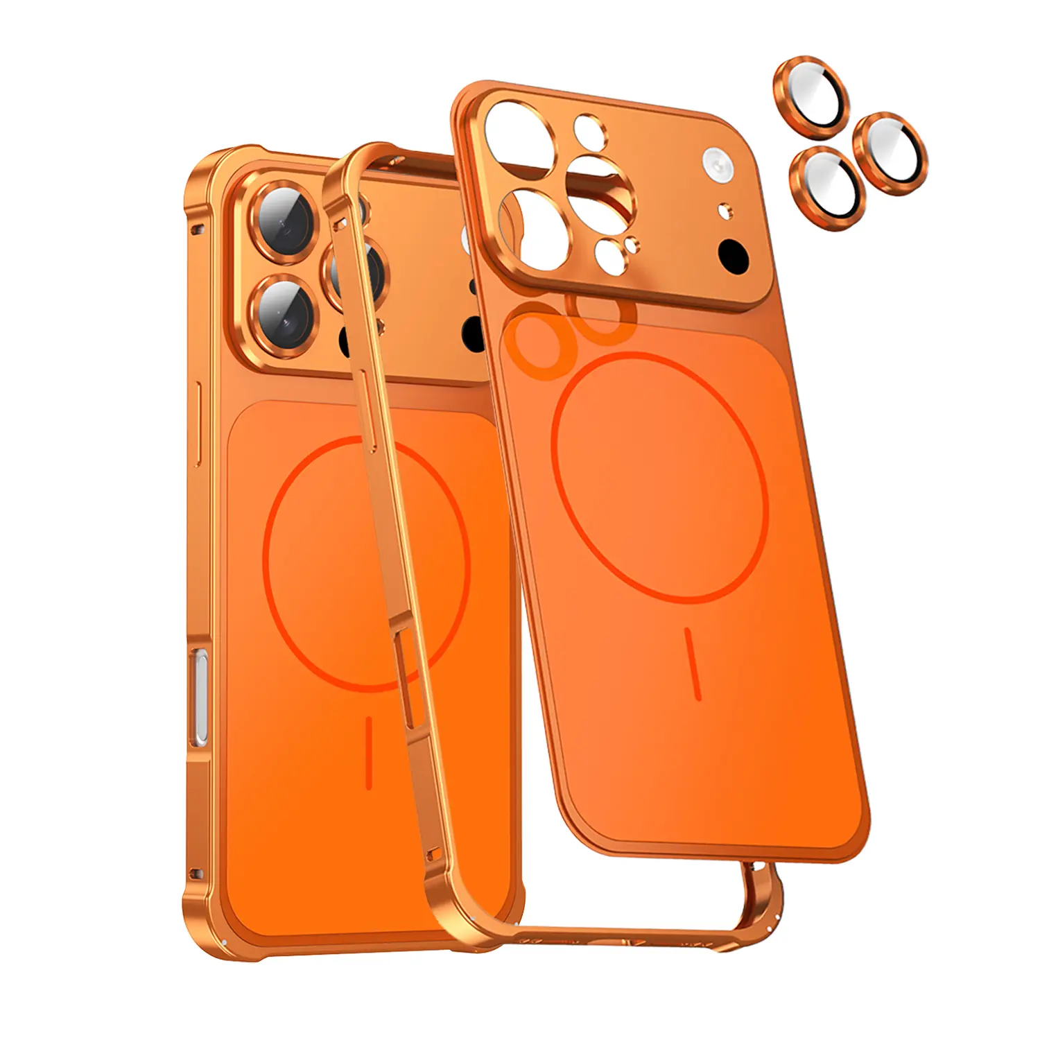 Magnetic for iPhone 17,16 15 14 13 Pro Max Case [Compatible with MagSafe] Wireless Charging Matte Frosted Slim Protective Phone Case with Camera Lens Protector, Shockproof Hard PC Cover