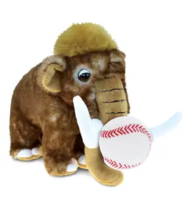 DOLLIBU Wild Mammoth Themed Plush Baseball, Super Soft Polyester Stuffed Item with Soft Stuffing, Large Toy for Toys & Hobbies