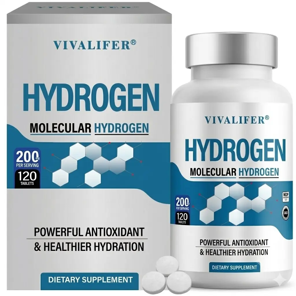 Hydrogen Water Tablets - 200mg Potency Wellness Antioxidants Nutritional Supplements, Antioxidant Support, Healthier Hydration, Fights Oxidative Stress, Boosts Cellular Vitality, 120 Tablets for Active Bodies, Stimulant Free Antioxidants Nutritional Suppl