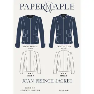 The Joan Classic French Jacket Pattern with Three Piece Sleeve