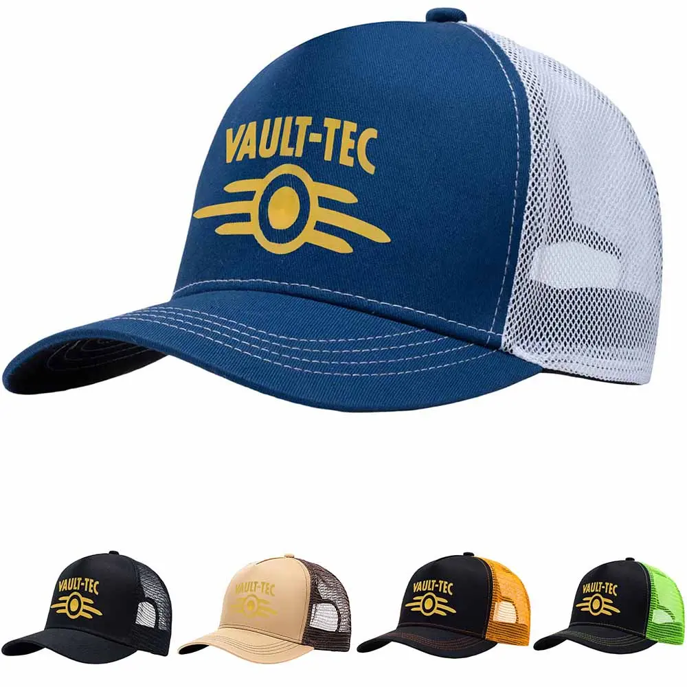 1pc Fallout 4 Vault-Tec Logo Classic Baseball Cap - Fitted, Adjustable, Comfortable, Durable Summer Hat for Men & Teens for Sports, Casual Wear, Fitted Cap, Men’s Hats, Adjustable Casual Hats