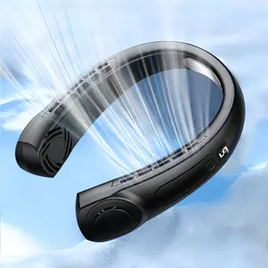 Portable Neck Fan, Wireless Low Noise Cooling Fan, USB Rechargeable Fan, Adjustable Speed, Long-Lasting Battery, Small Size, Quiet, Summer Cool Down, Sports Leisure Gear