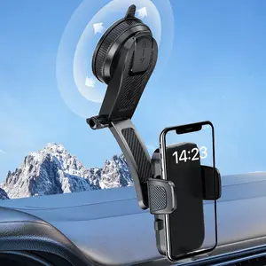 Car Phone Holder With Suction Cup,  Universal Cell Phone Holder for Car Mount for Dashboard Windshield for iPhone 17 16 Pro Max 15 14 Samsung,Black