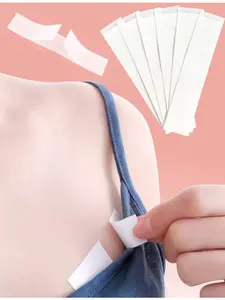 36pcs Double-Sided Anti-See-Through Tape Small Size, Transparent Design / Suitable for Fashion, Clothing, and Body Apparel Tape, Strong Adhesion for Dresses | Shirt Collar and Belt Fixing Tape, Non-Textile, Transparent Self-Adhesive Chest Tape