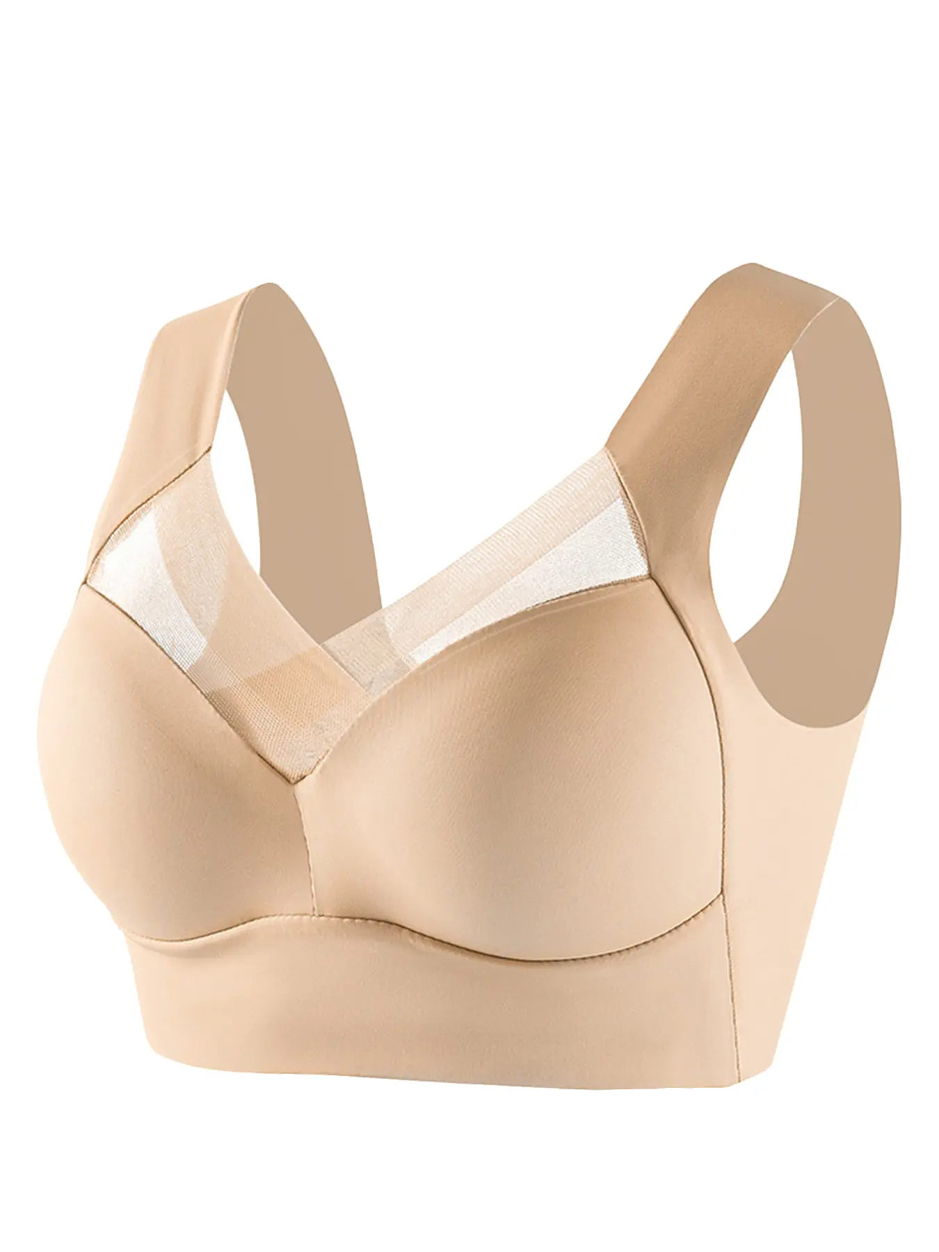 FZ-1/2/3PCS EssElegance Women‘s Wire-Free Seamless Bra, Everyday Comfort Bralette in Buttery-Soft Breathable Fabric with No-Dig & Back-Smoothing Design for Year-Round Minimalist Wear
