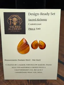 Tear Shape - Carnelian - Design-Ready Set