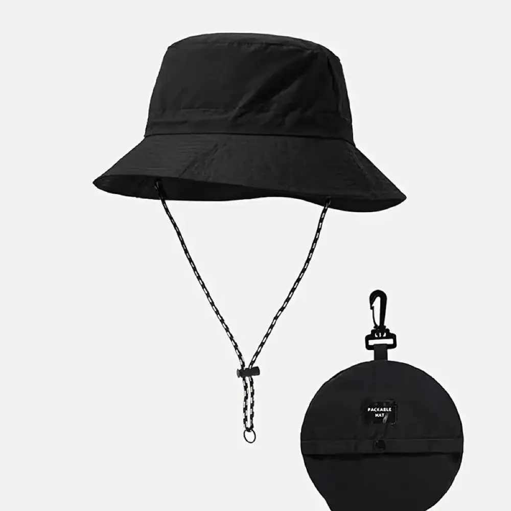 Fisherman Hat, Waterproof Bucket Hat, Adjustable Drawstring Hat, Adjustable Sunscreen Hat, Portable Foldable Sun Protection Cap For Outdoor, Camping, Mountaineering, Fishing