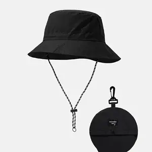 Fisherman Hat, Waterproof Bucket Hat, Adjustable Drawstring Hat, Portable Foldable Sun Protection Cap For Outdoor, Camping, Mountaineering, Fishing