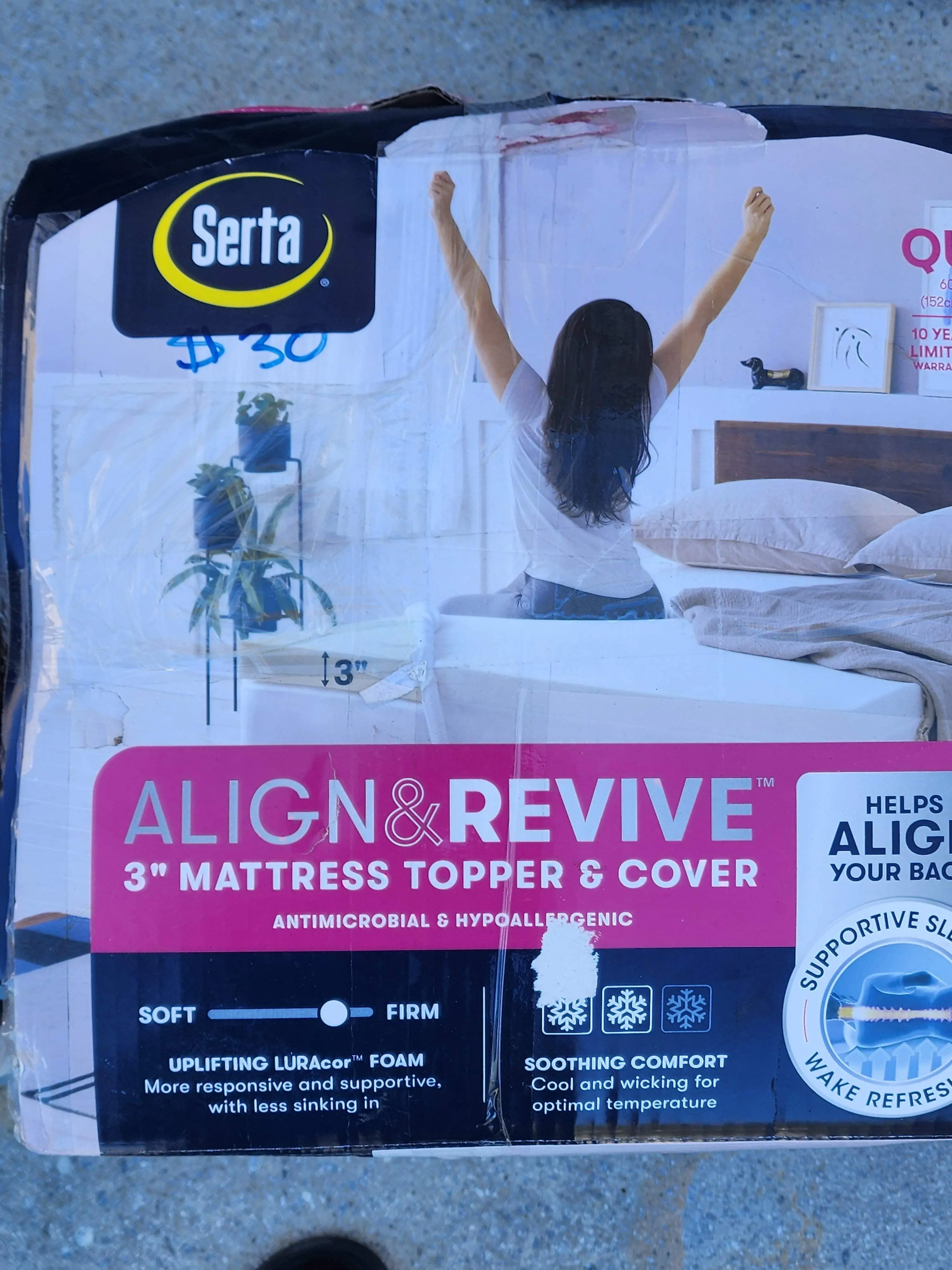 Serta® 3-inch Align & Revive Memory Foam Mattress Topper