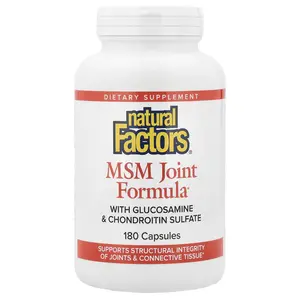 Natural Factors MSM Joint Formula with Glucosamine & Chondroitin Sulfate, 180 Capsules