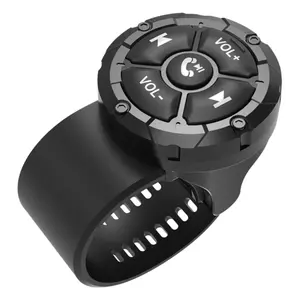 Waterproof Bluetooth Media Remote – Adjustable Direction Wireless Music Controller for Car, Bike, and Motorbike Steering Wheel, Compatible with iPhone & Android (Black)  #CarEssentials #SmartLife