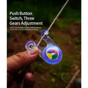 ALPINEA 12-Pack Waterproof LED Camping String Lights – Silicone Tent Rope Lights, Backpack & Bike Safety Taillights, Anti-Trip Warning Camp Lanterns