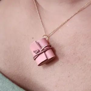 leather journal necklace
