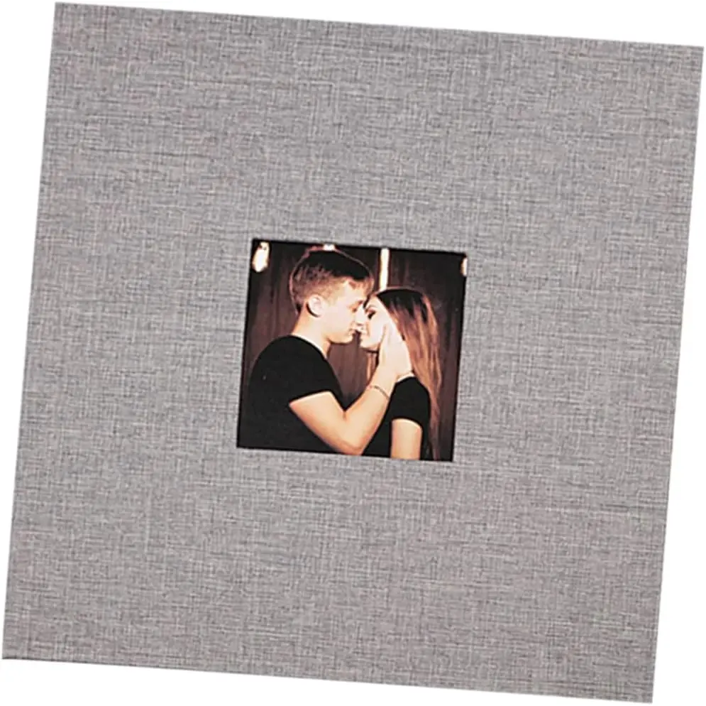 Hardcover Self-Adhesive Photo Album - Linen Cover, Acid-Free DIY Scrapbook, 20 Sheets (40 Pages) for 3x5, 4x6, 5x7, 8x10 Photos, Memory Book for Wedding, Family, Hardcover Photo Albums, Self-Adhesive Photo Albums