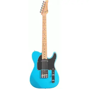 KGD Solid Electric Guitar Consists of a Roasted Mahogany Body and Maple Neck,Professional/Full Size Mercury Electric Guitar for Adults
