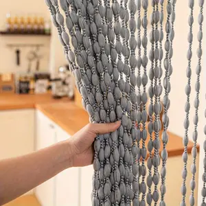 39.37x78.74 Inch Curtain Lantern Fringe Line Curtains, Hotel Wedding Salon Living Room Bedroom Decoration, Elegant Drapery, Beaded Curtains