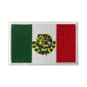 Mexico Flag Pattern Embroidery Patch, Hand-embroidered Mexican Flag Patches, DIY Embroidery Patch for Clothes & Backpack & Hat