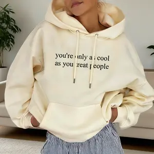 Ultra Soft Cotton Unisex Hoodie, Positive Quote Graphic, Relaxed Fit Cozy Casual Essential