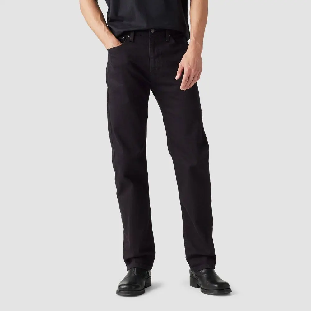 Levi's Menswear Original Garment, Men's 505 Regular Fit Straight Jeans with Zipper, Casual Clothes for Daily Wear