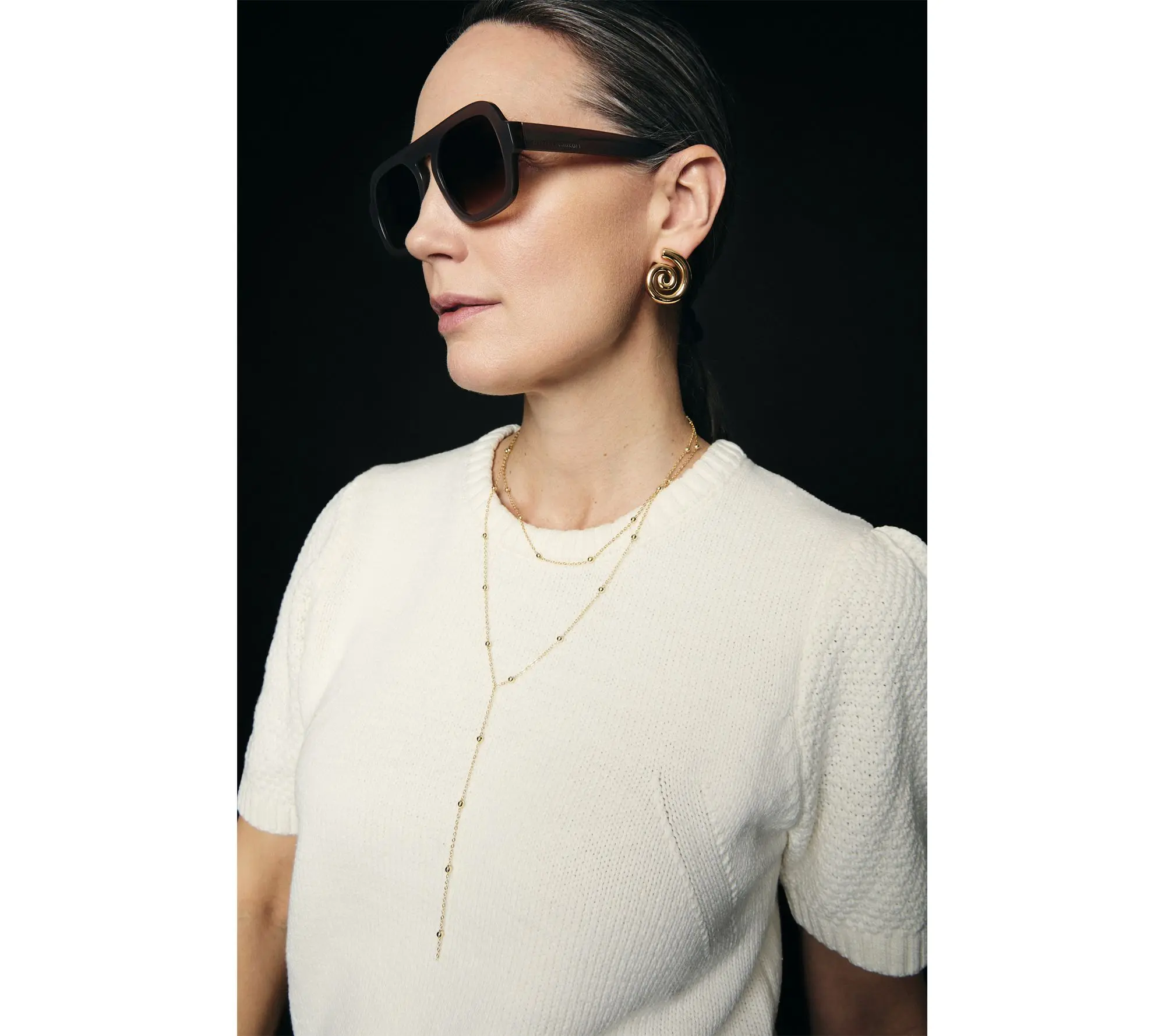 RM Studio x Rebecca Minkoff Short Sleeve Pointelle Sweater