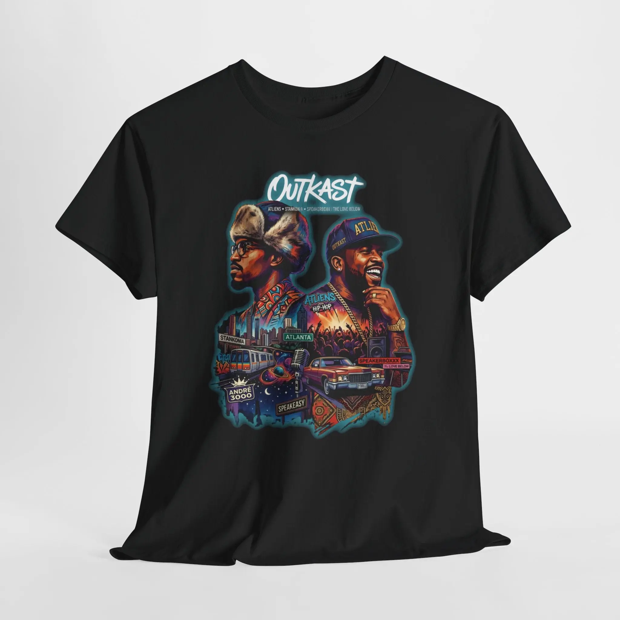 Outkast Hop Dual Portrait T‑Shirt — Vintage Rap Artist Graphic Tee