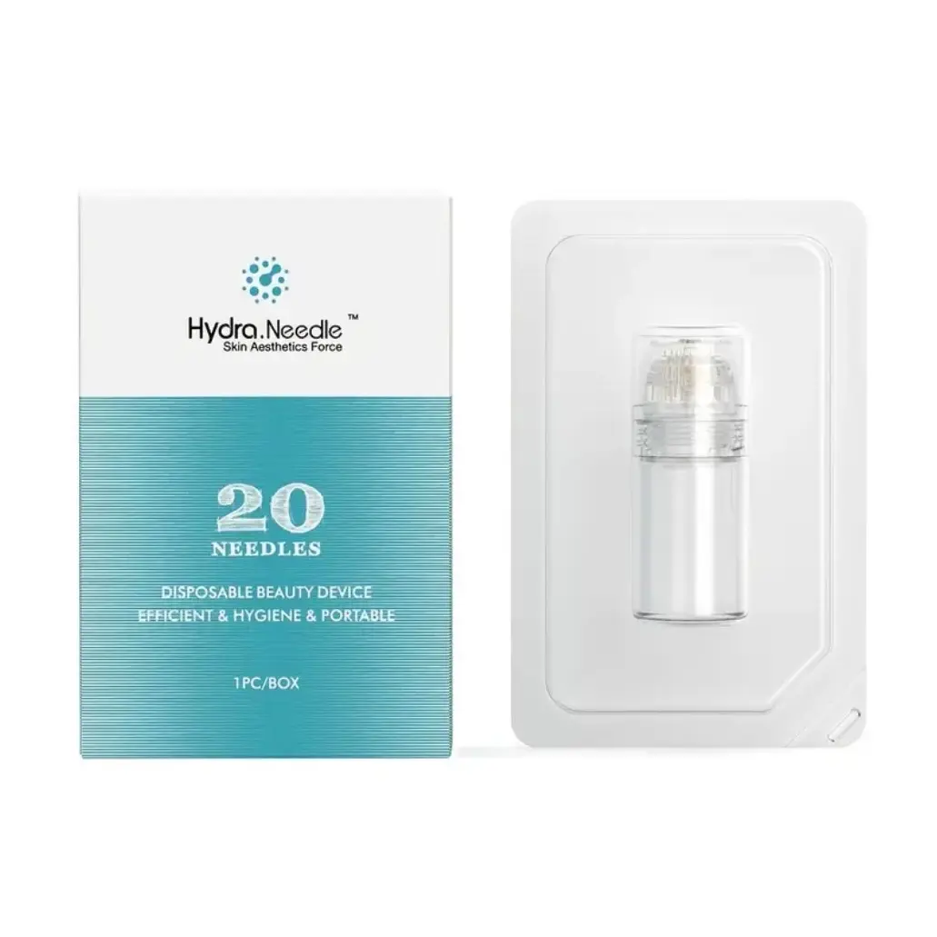 Gentle Hydra Micro Needle Roller 20 Titanium 20 Needle I Home Use 0.25mm Hydra Rollerdermaroller With 5 mL Bottle For Hyaluronic Acid I Skincare Moisturize Moisturizer Comfort