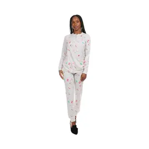 Memoi Women's Holiday Getaway Henley Top & Jogger Pant Pajamas