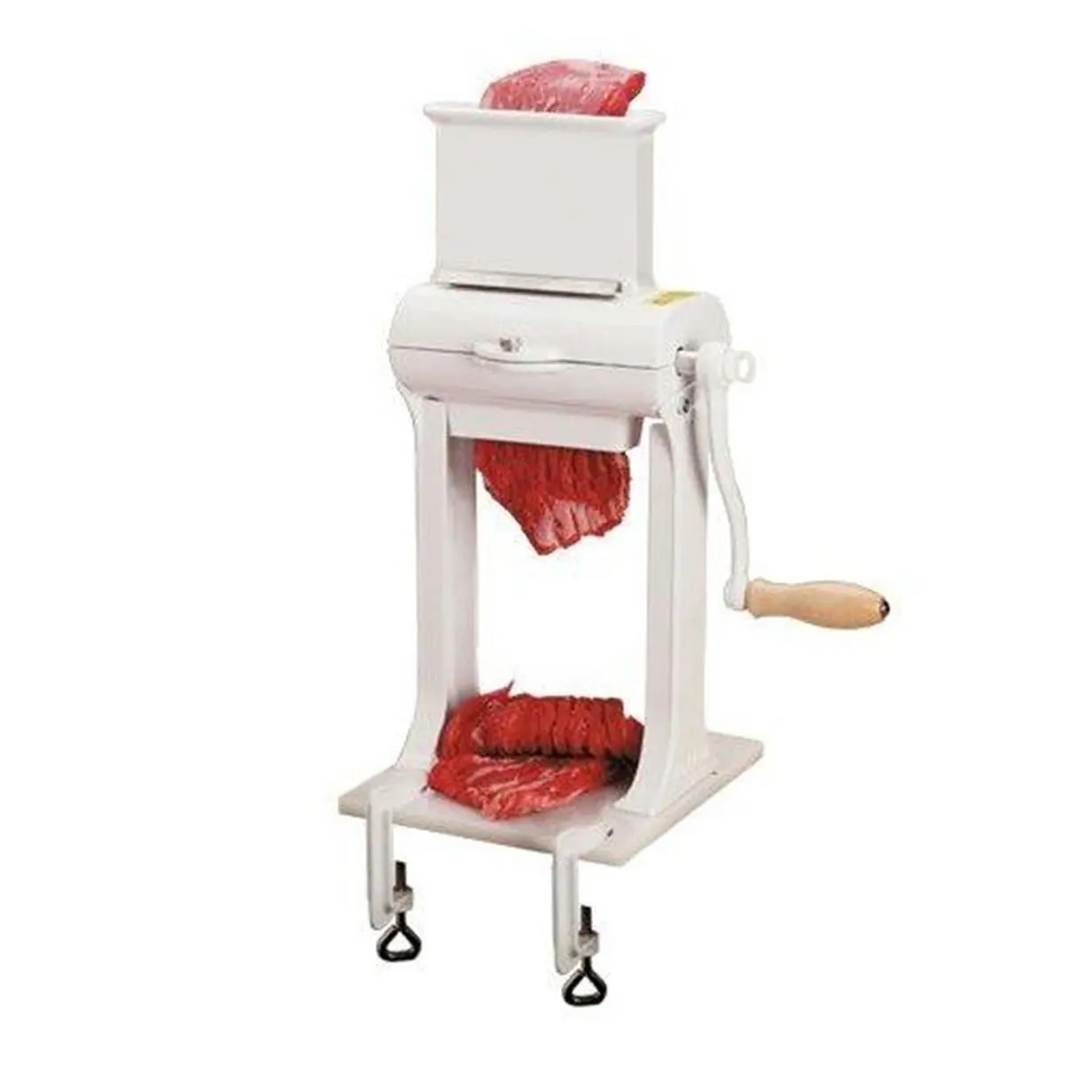 212 MAIN Aluminum Body Meat Cuber-Tenderizer Utensil - Heavy-Duty Kitchen Gadget with Hand Crank, Nylon, Stainless Steel Components for Coarse Cut Meat, Poultry Prep