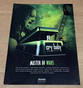 Kirk Hammett of Metallica - Dunlop - 2009 Print Advertisement
